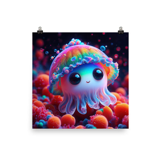 Jellyfish Hat Poster